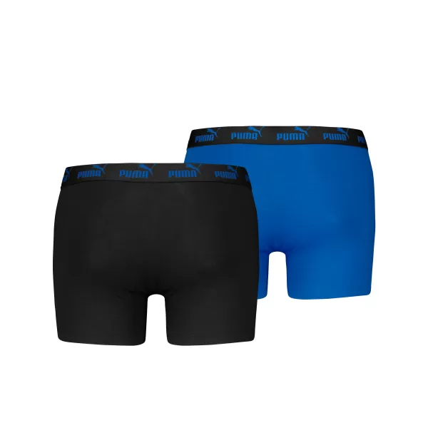  Moške boksarice PUMA ELEMENTS MEN BASIC BOXERS 2P 93875301 ČRNA/MODRA 