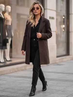 Ženski plašč DSTREET NY0814 RJAVA