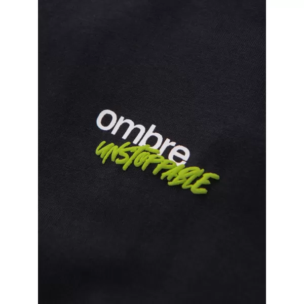  Moška majica s kratkimi rokavi OMBRE OM-TSPT-0284 ČRNA 
