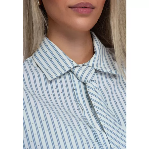  Ženska srajca OMBRE OW-SH-E0069 MODRA 