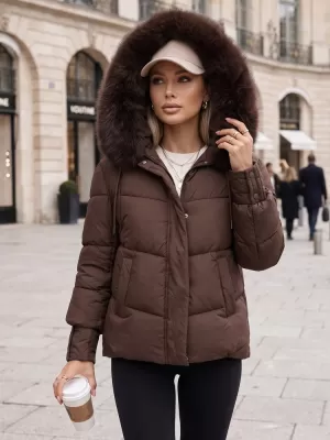 Ženska jakna DSTREET TY5894 RJAVA