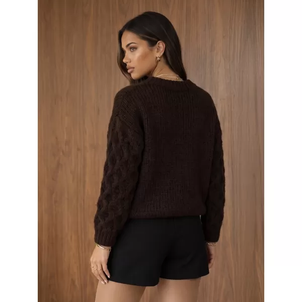  Ženski pulover DSTREET MY2593 RJAVA 