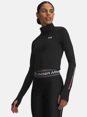 Ženska majica s kratkimi rokavi UNDER ARMOUR TECH BRANDED 1/2 ZIP 6009988-001 ČRNA