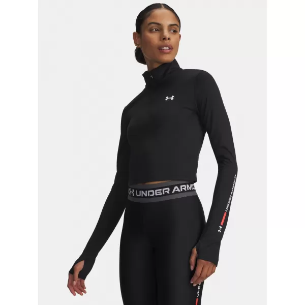  Ženska majica s kratkimi rokavi UNDER ARMOUR TECH BRANDED 1/2 ZIP 6009988-001 ČRNA 