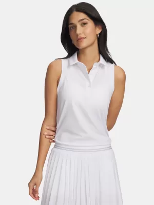 Ženski brezrokavnik UNDER ARMOUR UA ARMOURDRY SL POLO 6009804-100 BELA