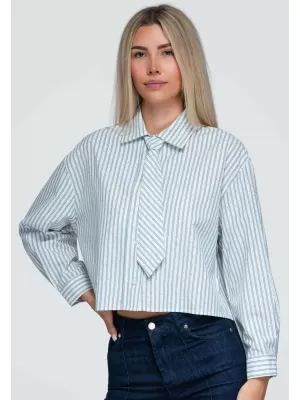 Ženska srajca OMBRE OW-SH-E0069 MODRA