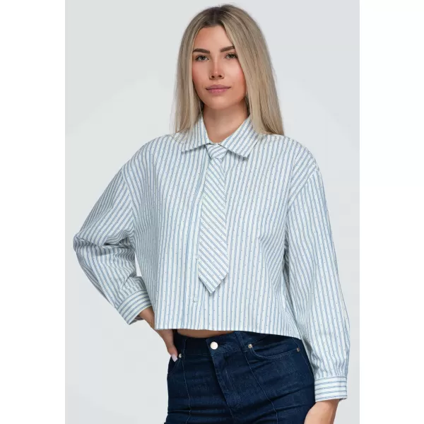  Ženska srajca OMBRE OW-SH-E0069 MODRA 
