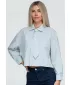 Ženska srajca OMBRE OW-SH-E0069 MODRA
