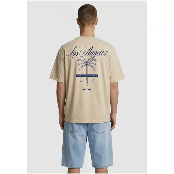  Moška majica s kratkimi rokavi URBAN CLASSICS TB8756 BELA/PEŠČENA 