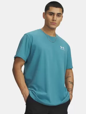 Moška majica s kratkimi rokavi UNDER ARMOUR M LOGO EMB HEAVYWEIGHT SS 1373997-466 MODRA