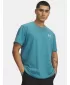 Moška majica s kratkimi rokavi UNDER ARMOUR M LOGO EMB HEAVYWEIGHT SS 1373997-466 MODRA