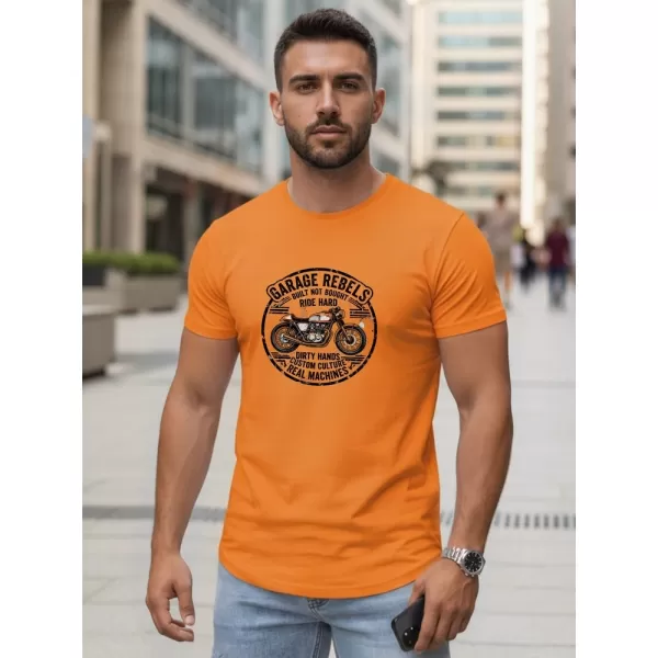  Moška majica s kratkimi rokavi DSTREET NX5007R-OR ORANŽNA 