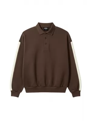 Moška majica s kratkimi rokavi z ovratnikom URBAN CLASSICS TB8595-00075 RJAVA