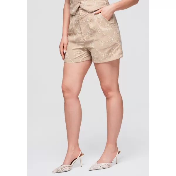  Ženske kratke hlače OMBRE OW-ST-E0019 TAUPE 