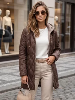 Ženska jakna DSTREET TY5769 RJAVA