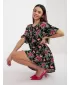 Obleka SUBLEVEL D73771M30306C ČRNA IN ZELENA