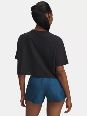 Ženska majica s kratkimi rokavi UNDER ARMOUR W WM CROP SS 6010588-001 ČRNA