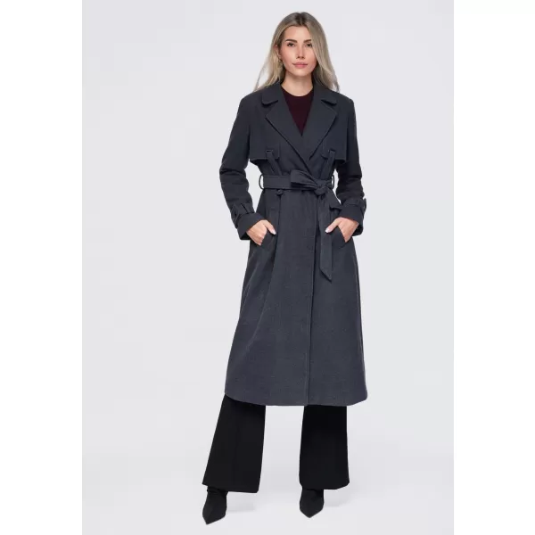  Ženski plašč OMBRE OW-CT-E0005 TEMNO SIVA 