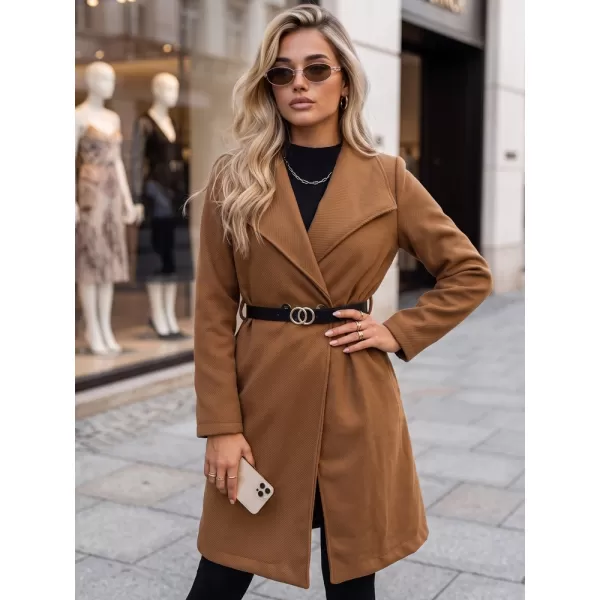  Ženski plašč DSTREET NY0641 KARAMELA 