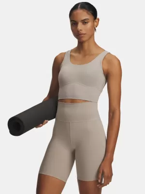 Ženski brezrokavnik UNDER ARMOUR MERIDIAN FITTED CROP TANK 1379153-203 RJAVA