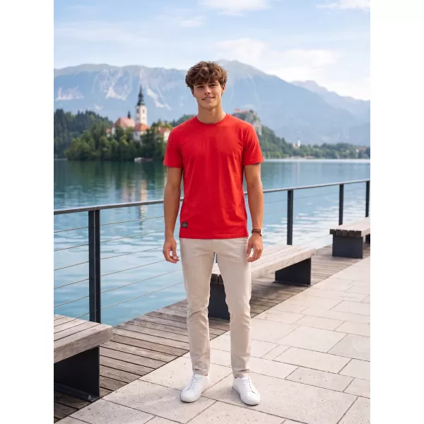  Moška majica s kratkimi rokavi ALTISPORT NP/ALMST20001 ŠKRLATNO RDEČA 