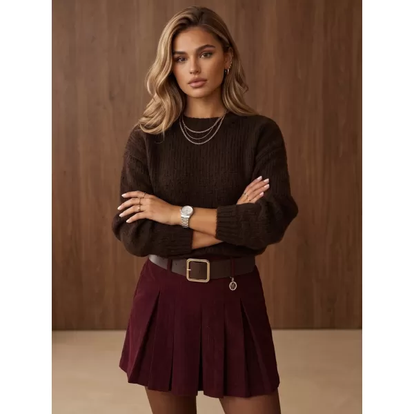  Ženski pulover DSTREET MY2587 RJAVA 