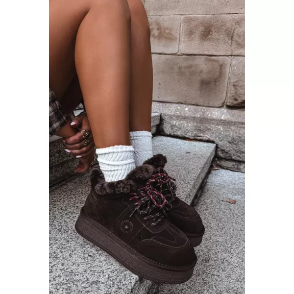  Ženski snežaki BIG STAR SHOES UU274312 ČOKOLADA 