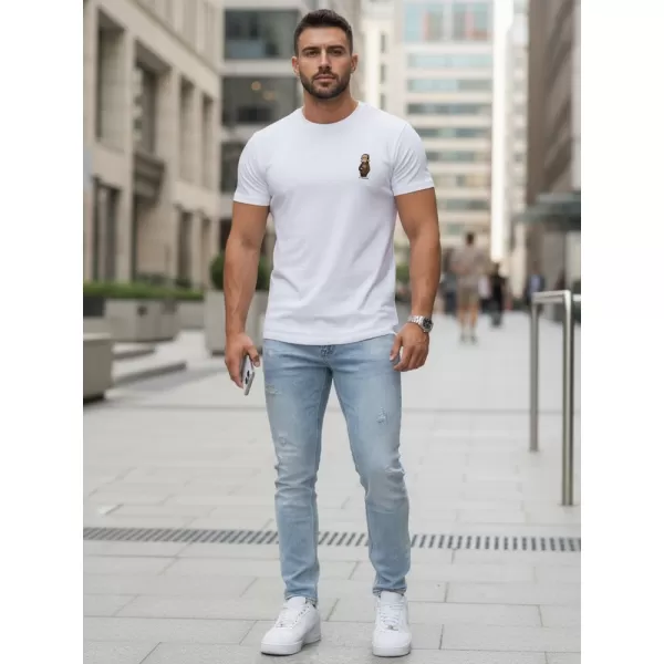  Moška majica s kratkimi rokavi DSTREET NX5101R-WH BELA 