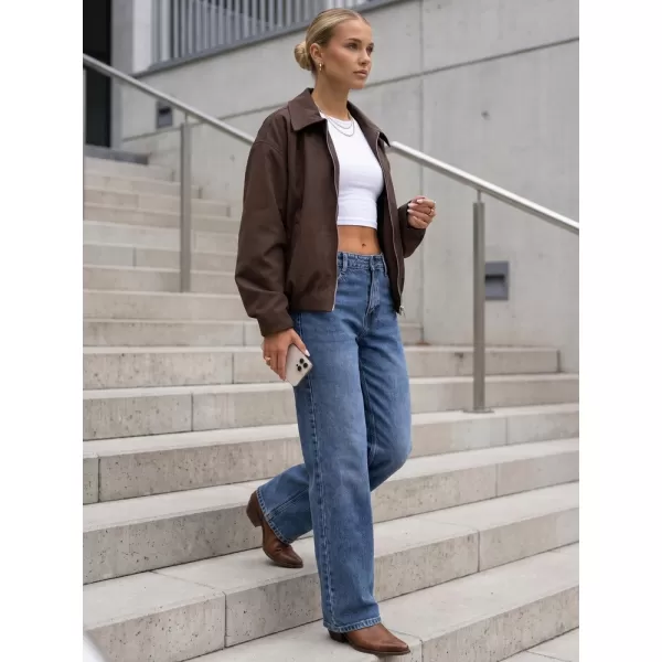  Ženska jakna DSTREET TY5957 RJAVA 