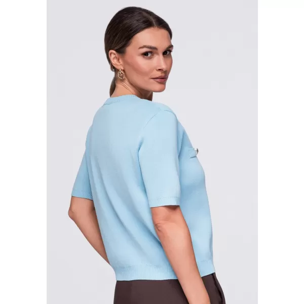  Ženska bluza OMBRE OW-TS-E0084 MODRA 