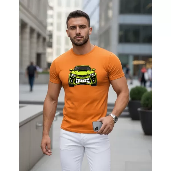  Moška majica s kratkimi rokavi DSTREET NX5015R-OR ORANŽNA 