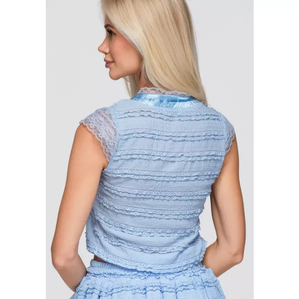  Ženska bluza OMBRE OW-TS-E0066 MODRA 