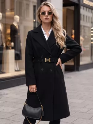 Ženski plašč DSTREET NY0791 ČRNA