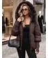 Ženska jakna DSTREET TY5993 RJAVA
