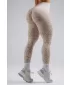 Kompresijske push-up pajkice z leopardjim potiskom NEBBIA PRIMAL 849 KREMNI LEOPARD