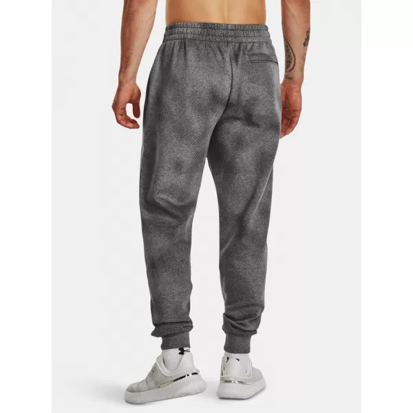  Moške trenirke UNDER ARMOUR UA RIVAL FLEECE PRINTED JGRS 1379777-025 SIVA 