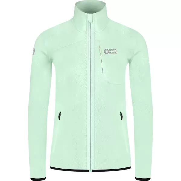  Lahek ženski pulover iz flisa NORDBLANC MAPLE NBSFL8374 MINT ZELENA 