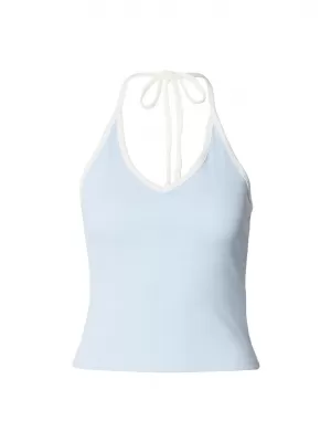 Ženski top URBAN CLASSICS TB8352-21550 ZAMRZNITEV MODRA