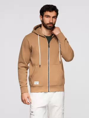 Moški pulover OMBRE OM-SSBZ-0272 RJAVA