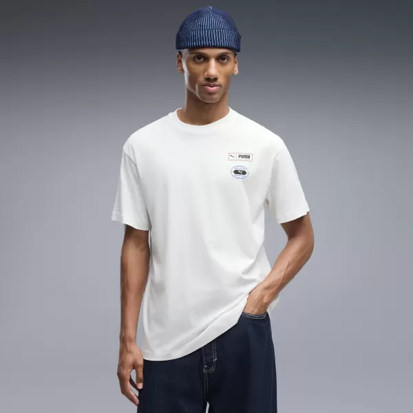  Moška majica s kratkimi rokavi PUMA GRAPHICS RELAXED STACKED TEE 69436802 PUMA BELA 
