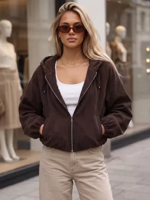 Ženska jakna DSTREET TY6061 RJAVA