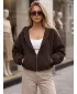 Ženska jakna DSTREET TY6061 RJAVA