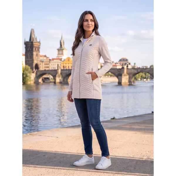 Ženski hibridni plašč ALTISPORT IRYSA SVETLO BEŽ 