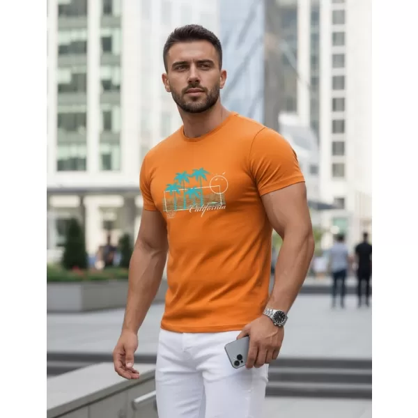  Moška majica s kratkimi rokavi DSTREET NX5020R ORANŽNA 