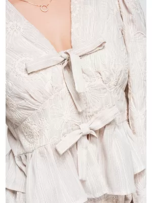 Ženska bluza OMBRE OW-TS-E0060 BEŽ