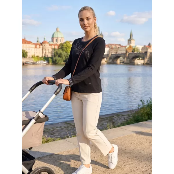  Ženska majica s kratkimi rokavi KIXMI ADINA ČRNA 