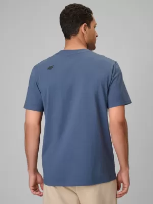 Moška majica s kratkimi rokavi 4F WAW25TTSHM2401 DENIM