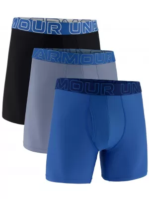 Moške boksarice UNDER ARMOUR UA PERFORMANCE TECH - SOLID 6 -3PK 1383878-448 MODRA