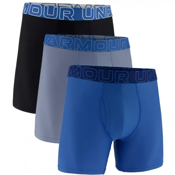  Moške boksarice UNDER ARMOUR UA PERFORMANCE TECH - SOLID 6 -3PK 1383878-448 MODRA 