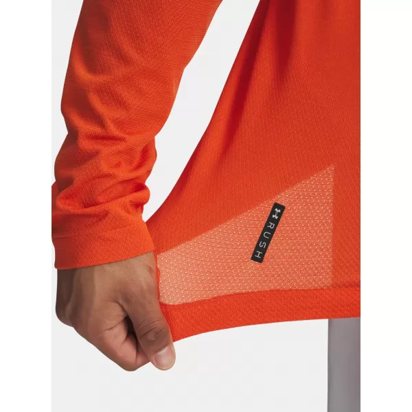  Moška majica s kratkimi rokavi UNDER ARMOUR VANISH ELITE SEAMLESS 1/4 ZP 1382798-844 ORANŽNA 